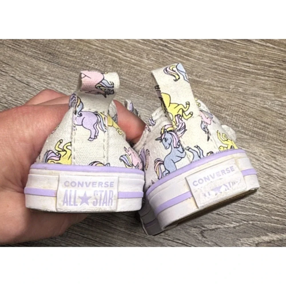 Converse All Star Toddler Girls Low‎ Top Shoes Sneakers Unicorn Pastel Size 7